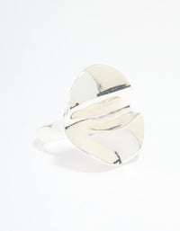 Silver Plated Textured Circle Ring - link has visual effect only