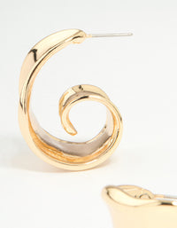 Gold Wide Hoop Earrings - link has visual effect only