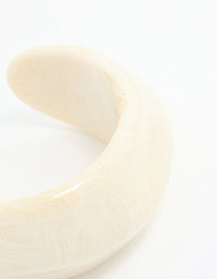 Cream Acrylic Thick Organic Wrist Cuff - link has visual effect only