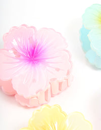 Vibrant Mini Hibiscus Flower Claw Clips 4-Pack - link has visual effect only