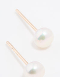 Rose Gold Plated Sterling Silver Freshwater Pearl Stud Earrings - link has visual effect only