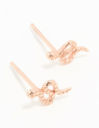Rose Gold Plated Sterling Silver Snake Studs - link has visual effect only