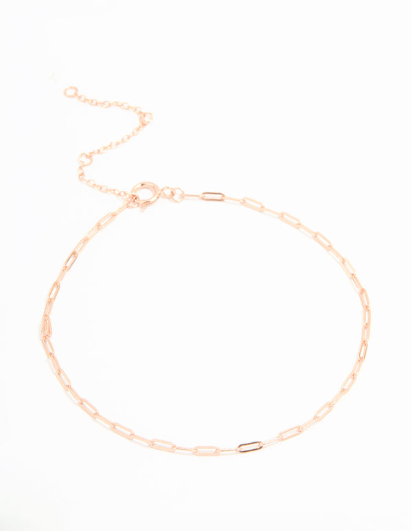 Rose Gold Plated Sterling Silver Open Link Bracelet