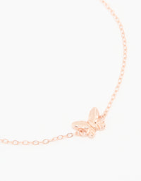 Rose Gold Plated Sterling Silver Butterfly Bracelet - link has visual effect only