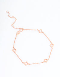 Rose Gold Plated Sterling Silver Flower Statement Bracelet - link has visual effect only