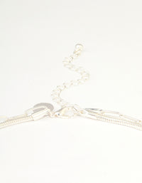 Silver Heart Locket Layered Necklace - link has visual effect only