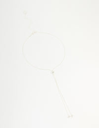 Silver Ball Zipper Lariat Necklace - link has visual effect only
