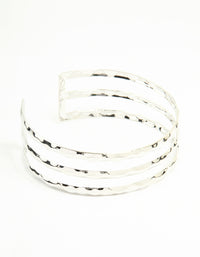 Silver Hammered Layered Arm Cuff - link has visual effect only