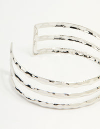 Silver Hammered Layered Arm Cuff - link has visual effect only