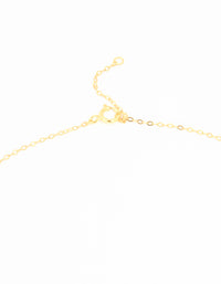 Gold Plated Sterling Silver Cubic Zirconia Horseshoe Necklace - link has visual effect only