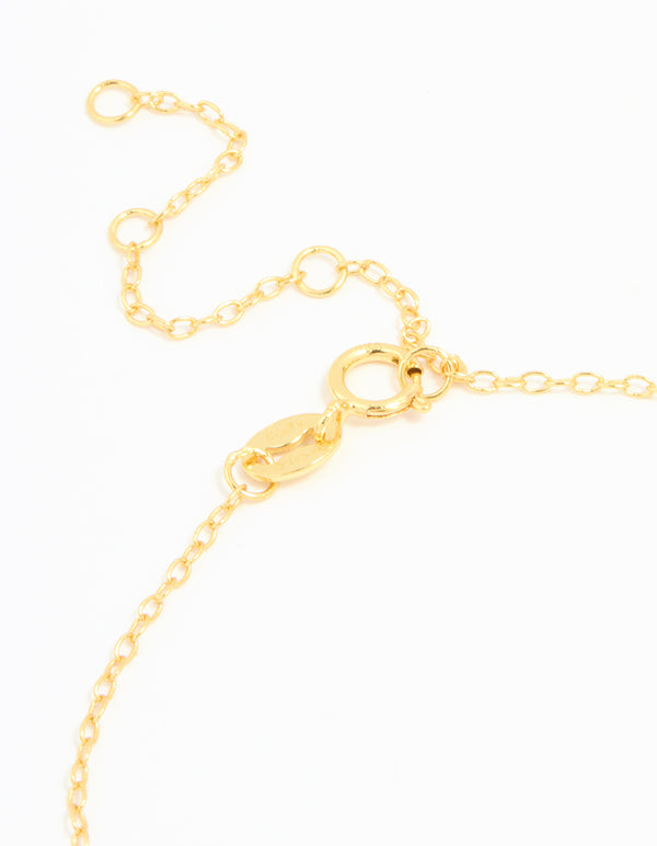 Gold Plated Sterling Silver Cubic Zirconia Infinity & Heart Bracelet