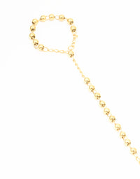 Waterproof Gold Plated Stainless Steel Discs Hand Chain - link has visual effect only