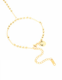 Waterproof Gold Plated Stainless Steel Discs Hand Chain - link has visual effect only