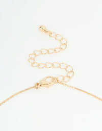 Gold Organic Beaded Long Necklace - link has visual effect only