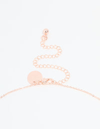 Rose Gold Plated Cubic Zirconia Pearl Butterfly Necklace - link has visual effect only