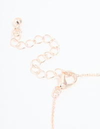 Rose Gold Plated Pink Cubic Zirconia Hearts Bracelet - link has visual effect only