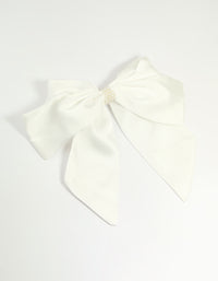 White Layered Pearl Bow Hair Clip - link has visual effect only