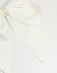 White Layered Pearl Bow Hair Clip - link has visual effect only