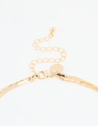 Gold Snake Chain Layered Y-Necklace - link has visual effect only