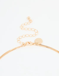 Gold Disc Pendant & Tassel Layered Necklace - link has visual effect only