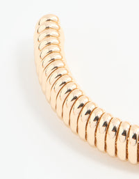 Gold Skinny Ribbed Wrist Cuff - link has visual effect only