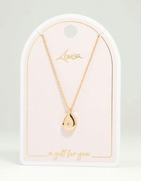 Gold Teardrop Diamante Pendant Necklace - link has visual effect only