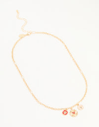 Gold Heart & Star Charm Pendant Necklace - link has visual effect only