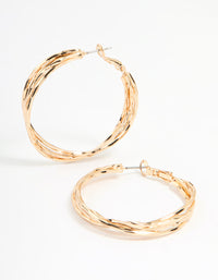 Gold Wrapped Hoop Earrings - link has visual effect only