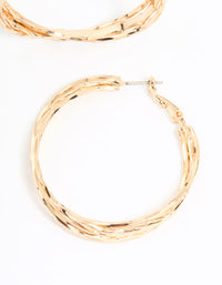 Gold Wrapped Hoop Earrings - link has visual effect only