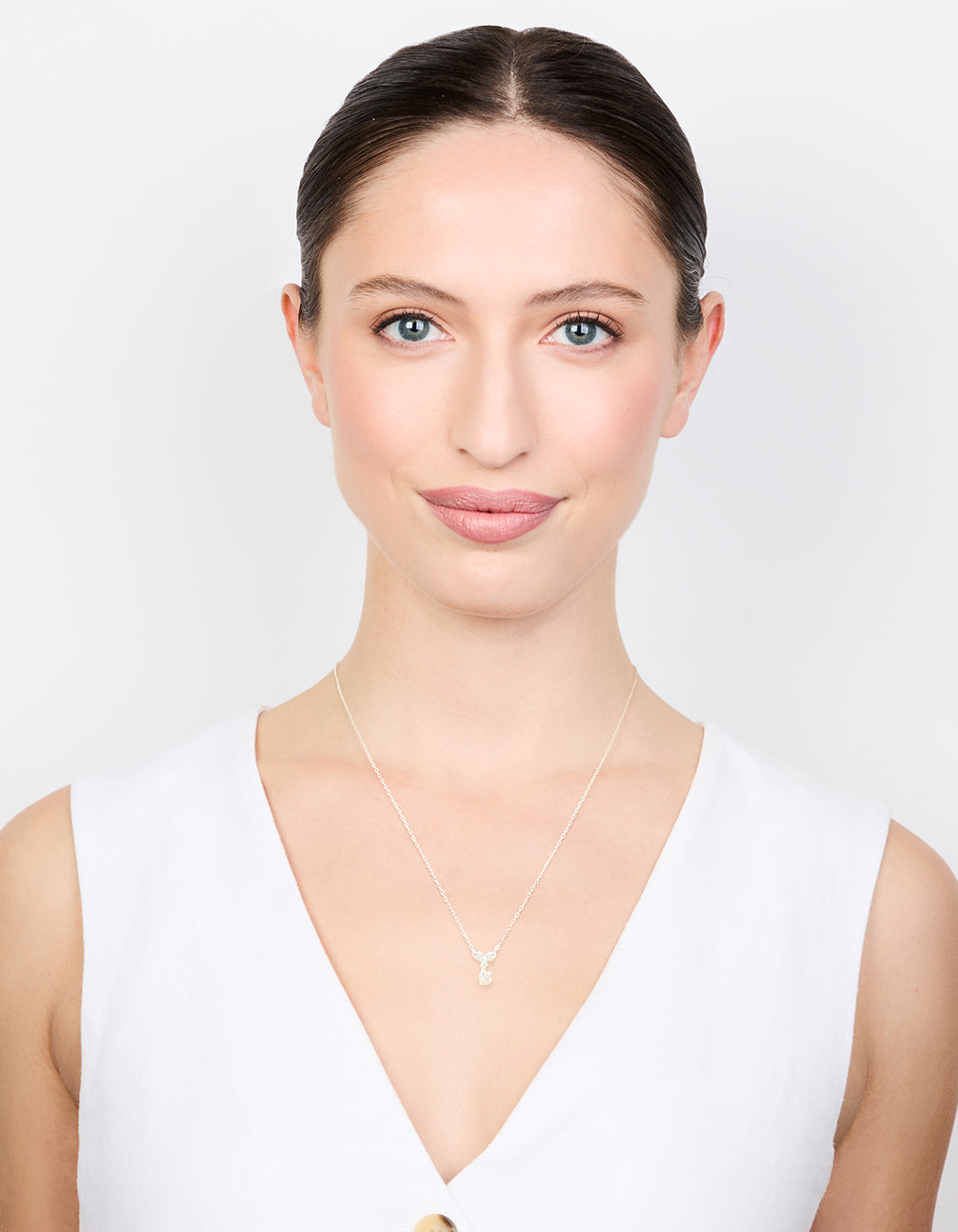 Sterling Silver Cubic Zirconia Drop Necklace