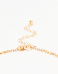 Gold Red Large Stone & Tube Necklace - link has visual effect only