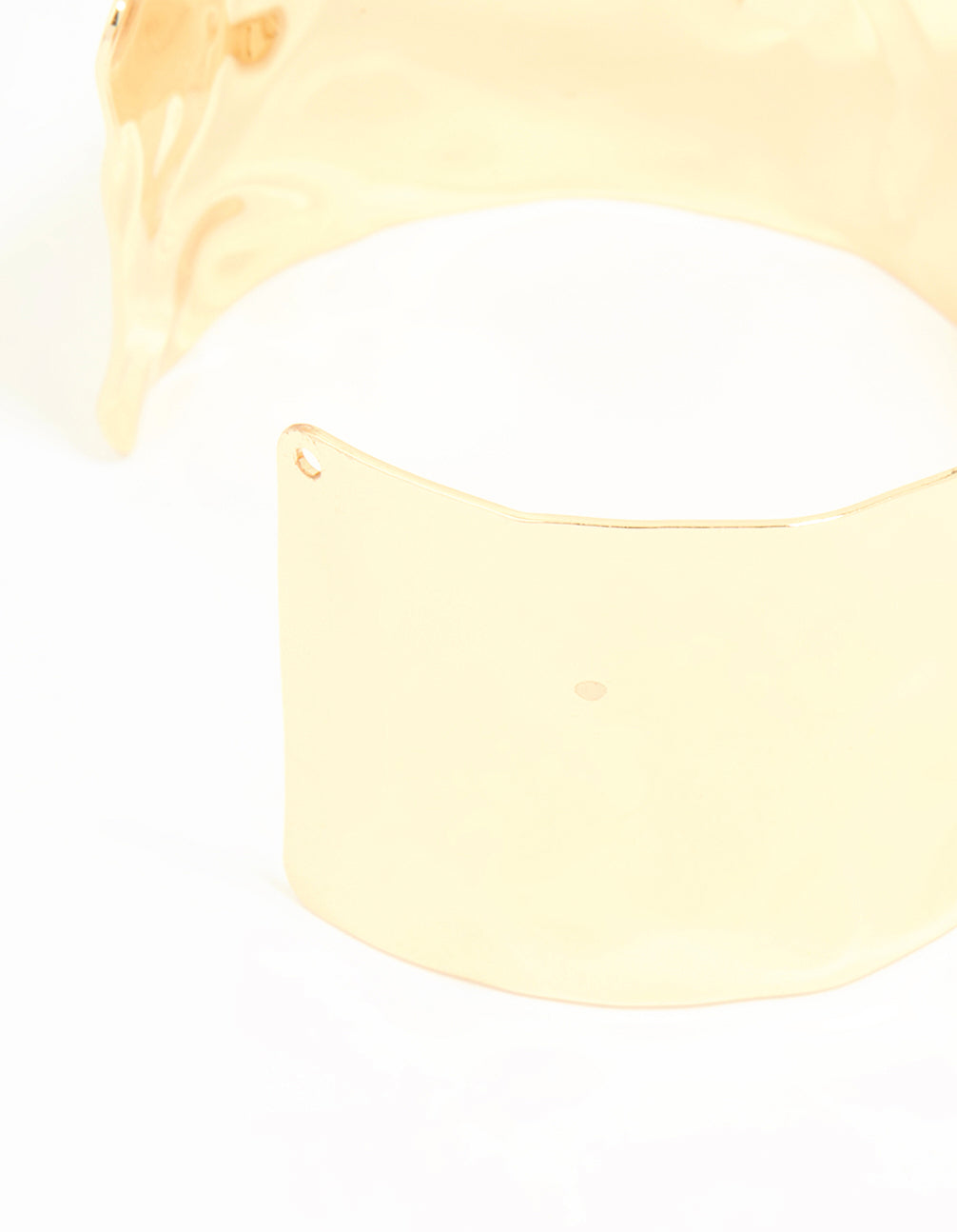 Gold Hammered Classic Wrist Cuff