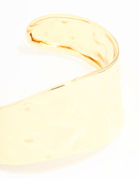 Gold Hammered Wavy Wrist Cuff - link has visual effect only