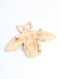 Antique Gold Diamante Bee Brooch - link has visual effect only