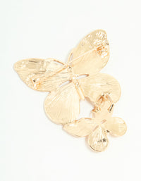 Gold Double Butterfly Brooch - link has visual effect only
