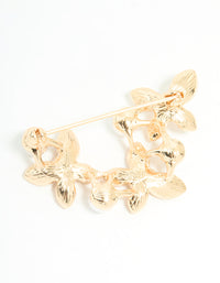 Gold Diamante Butterfly Trio Brooch - link has visual effect only