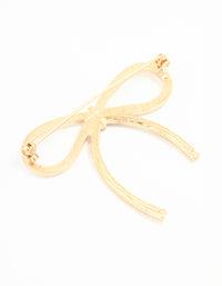 Gold Diamante Bow Brooch - link has visual effect only