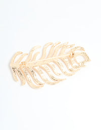 Gold Diamante Feather Brooch - link has visual effect only
