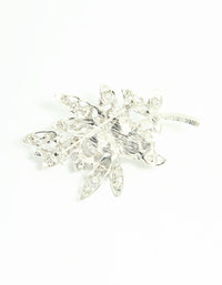 Silver Pearl Diamante Leaf Brooch - link has visual effect only