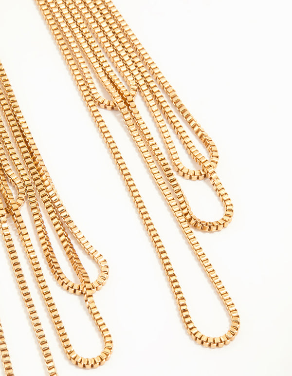 Gold Chain Drop Earrings