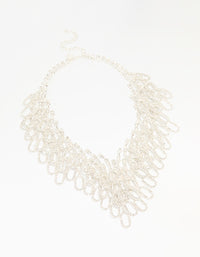 Silver Diamante Statement V-Necklace - link has visual effect only