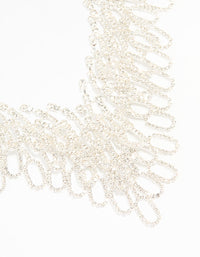 Silver Diamante Statement V-Necklace - link has visual effect only