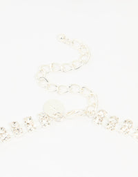 Silver Diamante Statement V-Necklace - link has visual effect only