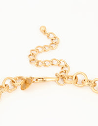 Gold Fringe Disc Statement Necklace - link has visual effect only