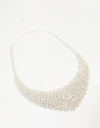 Silver Diamante Collar Statement Necklace - link has visual effect only