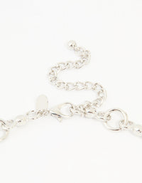 Mixed Metal Textured Charm Necklace - link has visual effect only