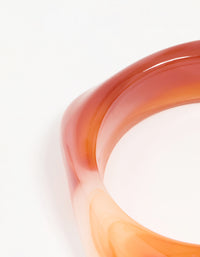 Orange Acrylic Square & Oval Bangle - link has visual effect only