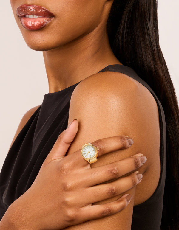 Gold Statement Watch Ring