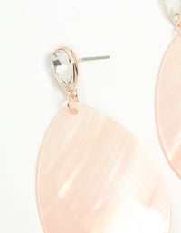 Rose Gold Genuine Shell Petal Drop Earrings - link has visual effect only