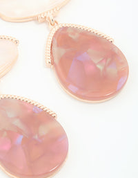 Rose Gold Multicoloured Stone Drop Earrings - link has visual effect only